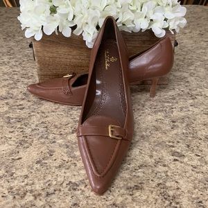 Women's Brooks Brothers Brown Heels with Buckle